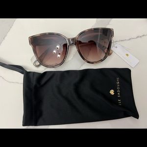 Elle Sadoughi Tortoise Brooklyn Large Sunglasses